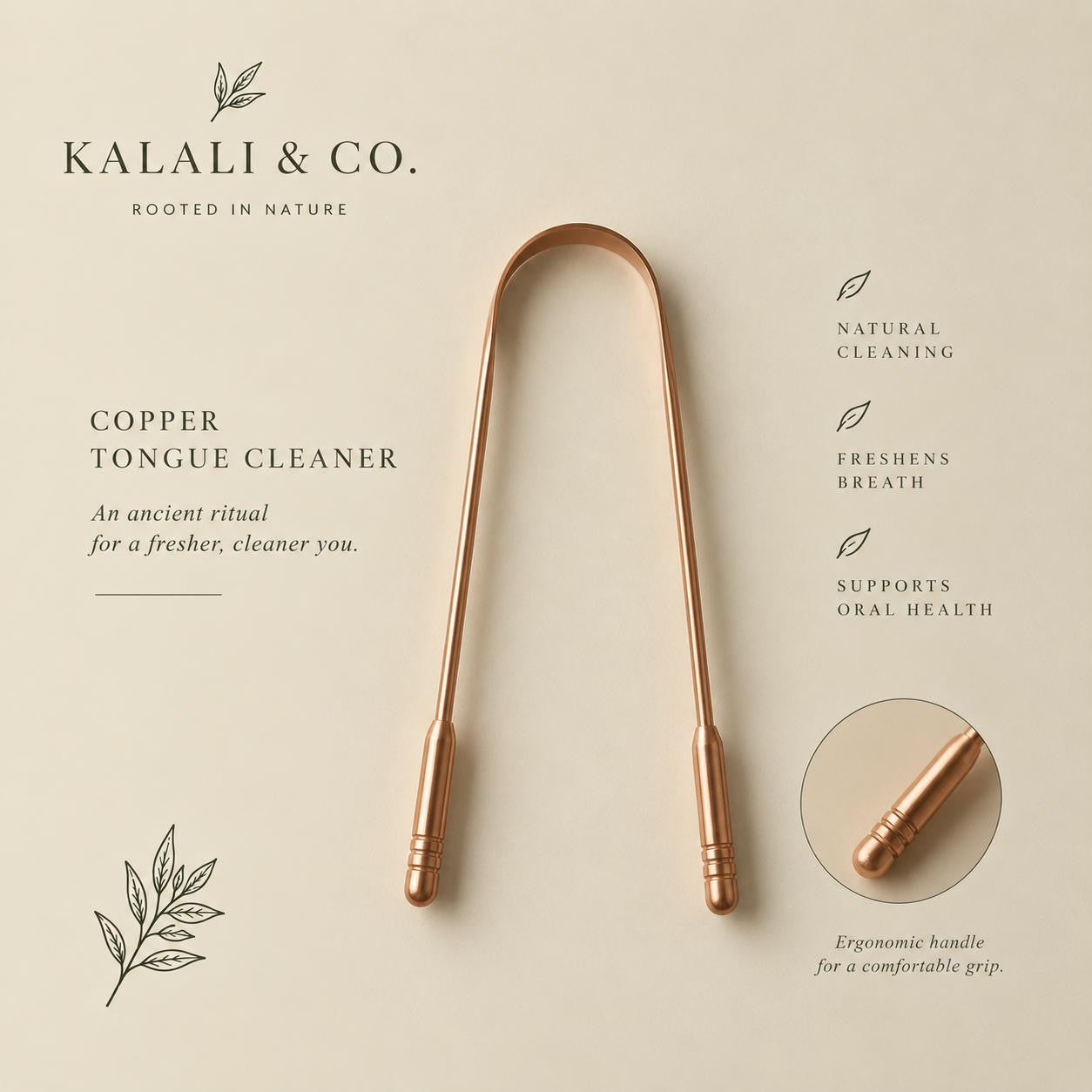 Raw Earth Copper Tongue Cleaner