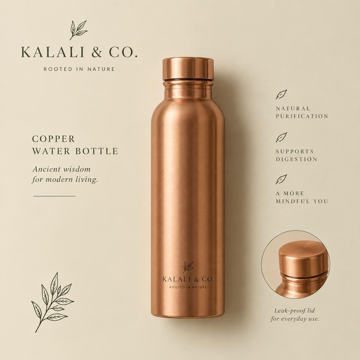 Copper Water Bottle